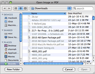 Open PDF Dialog